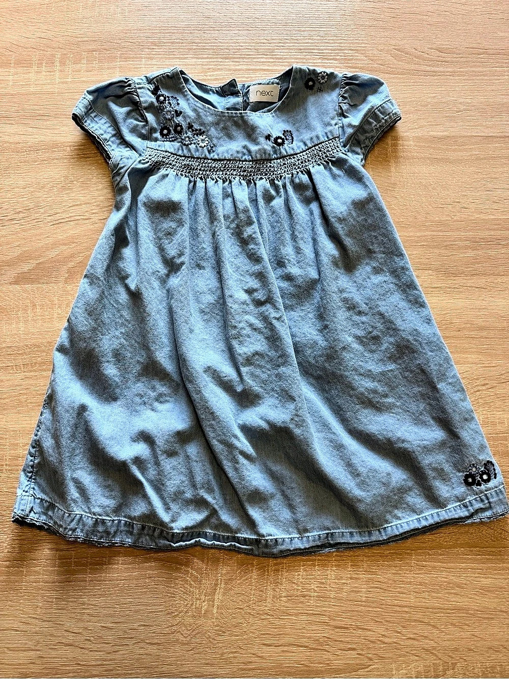 Next Kids Embroidered Denim Dress